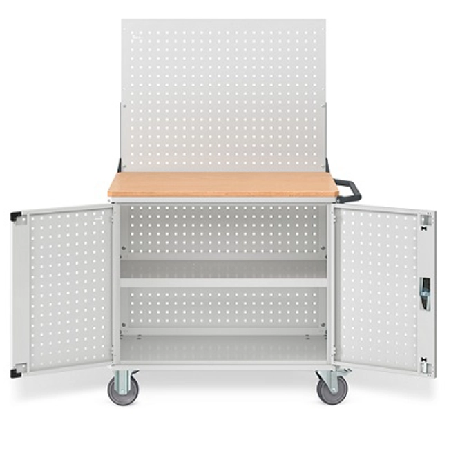Vendita online Carrello Clever 1023 Large mm.1024x615x1540H - Grigio Chiaro RAL7035